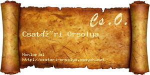 Csatári Orsolya névjegykártya