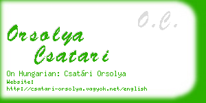 orsolya csatari business card